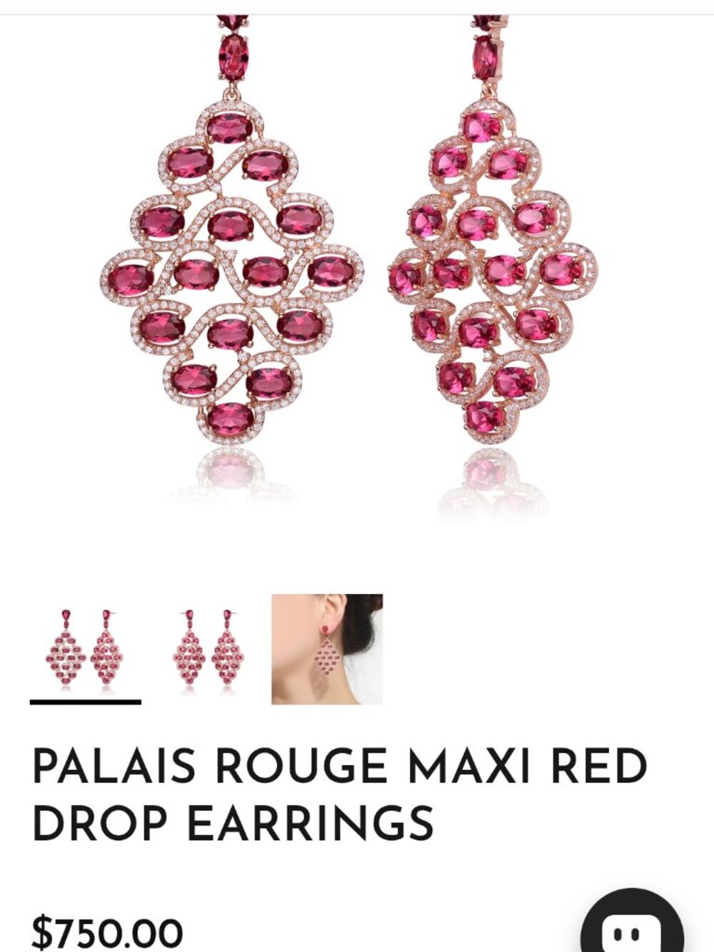 Palais Rouge Maxi Red Drop Earrings